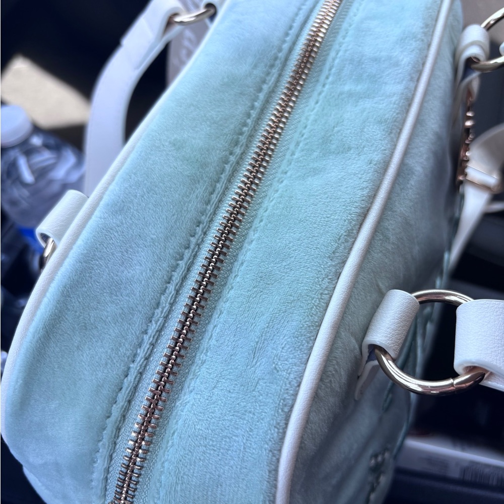 NWT Juicy Couture Mint & Light Pink Crossbody Satchel - Picture 8 of 10